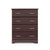 Storkcraft Brookside 4 Drawer Modern Vertical Dresser Espresso Finish