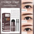 Eyebrow Stamp And Eyebrow Stencil Kit, Eyebrow Stamp And Shaping Kit For Perfect Brow, Long-lasting, Waterproof, With 10 Eyebrow Stencils Kit, 2 Eyebrow Brushes Dark Gray