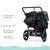 Bob Gear® Revolution® Flex 3.0 Duallie Jogging Stroller, Graphite Black