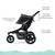 Bob Gear® Revolution® Flex 3.0 Duallie Jogging Stroller, Graphite Black