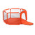 Portable Baby Playpen 6-panel Play Yard Interactive Baby Playinghouse Kids Safety Fence Ocean Ball Pit Pool For Baby Indoors Outdoors Playing,orange