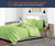 Oversized Queen Comforter Multi Ruffle Sage 300 Gsm Plush Siliconized Microfiber Fill Duvet Insert Box Stiched Quilted Fluffy Soft Microfiber Comforter Shell With Pillowcases & Piping