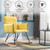 Paproos Morden Velvet Rocking Chair, Upholstered Accent Rocker Chair, Comfy Side Armchair For Living Room And Bedroom, Yellow