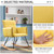 Paproos Morden Velvet Rocking Chair, Upholstered Accent Rocker Chair, Comfy Side Armchair For Living Room And Bedroom, Yellow