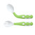 Baby Spoon Fork Set Kids Bendable Training Utensils Self-feeding Learning Tableware, Green