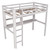 Loft Bunk Bed, Aukfa Twin Bunk Bed With Desk And Shelves, Ladder, Full Length Guard Rail, White Twin Bed Frame For Bedroom, Kids, No Box Spring Needed