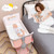 Babyjoy Baby Bed Side Crib Portable Adjustable Infant Travel Sleeper Bassinet Peach