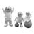 Toorise 3pcs Astronaut Figurines Cake Topper Outer Space Spaceman Action Figure Statue Desktop Astronaut Ornaments Tabletop Spaceman Figure Toy For Kids Party Gift Cake Decoration