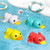 Baby Bath Swimming Bath Pool Toy Cute Wind Up Animal Bath Toys Set Kids Creative Toy Holiday Gifts