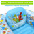 Sesame Street Air-filled Cushion Bath Tub - Free-standing, Blow Up, Portable, Inflatable, Safe Bathing, Baby Bathtub, Toddler Bathtub