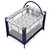 Assj Portable Playard,sturdy Play Yard With Mattress And Toy Bar With Soft Toys(blue)