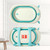 Kinbor Foldable Baby Bathtub - Baby Temperature Bathtub W/ Ridge Protection Soft Cushion & Pillow For Newborn, Green