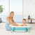 Kinbor Foldable Baby Bathtub - Baby Temperature Bathtub W/ Ridge Protection Soft Cushion & Pillow For Newborn, Green