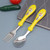 Kangqi Kid Spoon Cartoon Print Heat-resistant Food Grade Material Children Feeding Kitchen Utensil For Home