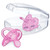 Chicco Physioforma Silicone One-piece Orthodontic Pacifier 6-16m Pink 2pk