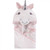 Hudson Baby Infant Girl Cotton Animal Face Hooded Towel, White Unicorn, One Size