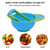 Peryerana Baby Grinding Bowl Manual Kids Feeding Bowl Vegetable Fruit Infant Food Masher Set, Blue Green
