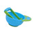 Peryerana Baby Grinding Bowl Manual Kids Feeding Bowl Vegetable Fruit Infant Food Masher Set, Blue Green