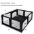 Kinder King Baby Playpen Extra Large Playard For Toddler Kids Activity Center With 2 Gates Soft Breathable Mesh Infant Fence W/anti-slip Base Indoor And Outdoor, Black