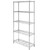5-shelf Storage Shelves Heavy Duty 5 Tiers Standing Shelving Units Adjustable Metal Organizer Wire Rack, Chrome