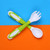 Irfora Baby Spoon And Fork Set Travel Case Bendable & Non-slip Handle Baby Training Spoon With Storage Box Portable Baby Tableware For Babies Infants Toddlers