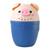 Infant Cup Bathing Flusher Bathroom Accessory Cute Cartoon Shape Blue