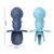 Opolski Ergonomic 1 Set Ergonomic Elastic Baby Cutlery Silicone Practical Bite-resistant Baby Dinner Spoon For Kids