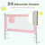 Gymax 57'' Bed Rails For Toddlers Vertical Lifting Baby Bed Rail Guard With Lock Pink