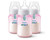 Philips Avent Anti-colic Bottle With Airfree Vent, 9oz, 3pk, Pink, Scy703/13