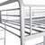 Bunk Bed Metal,bunk Beds Full Xl Over Queen,metal Bed Frame With Safety Rail And Ladder,sturdy,space-saving Design,silver