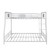 Bunk Bed Metal,bunk Beds Full Xl Over Queen,metal Bed Frame With Safety Rail And Ladder,sturdy,space-saving Design,silver