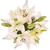 White La Hybrid Lilies - Fresh Cut - 40 Stems