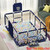 G · Peh Extra Large Baby Playpen Play Yard Outdoor Indoor Kids Activity Center +gate(blue)