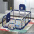 G · Peh Extra Large Baby Playpen Play Yard Outdoor Indoor Kids Activity Center +gate(blue)