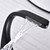 Hlgdyj Black Faucet Bathroom Sink Faucets Hot Cold Water Mixer Crane Deck Mounted Single Hole Bath Tap Chrome Finished