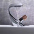 Hlgdyj Black Faucet Bathroom Sink Faucets Hot Cold Water Mixer Crane Deck Mounted Single Hole Bath Tap Chrome Finished