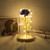 Tomfoto Birthday Gift Beautiful Preserved Rose Flower Led Light With Glass Cover Wooden Base Valentines Day Wedding Gift