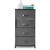 Bigroof Dresser For Kids Bedroom Storage Organizer Fabric Drawers Closet Shelves For Bedroom Steel Frame Wood Top With Fabric Bins For Clothing Blankets Plush Toy Dark Gray