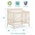 Dream On Me Aden 4-in-1 Convertible Mini Crib, French White