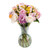 Champagne Dreams By Arabella Bouquets With Free Hand-blown Glass Vase (fresh-cut Flowers, Pink, White)