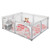 Joymor Baby Playpen 71"x59" Big Play Yards Kids Activity Center With Hanging Diaper Caddy, 2 Gates, Anti-slip Suckers, Gray