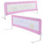 Pink 180cm Folding Toddler  Bed Rail Kids Sleep Guard Protection