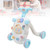 Baby Push Walker, Triangular Structure Safe Plastic Stand Learning Walker  For Baby Blue
