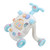 Baby Push Walker, Triangular Structure Safe Plastic Stand Learning Walker  For Baby Blue