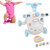 Baby Push Walker, Triangular Structure Safe Plastic Stand Learning Walker  For Baby Blue