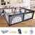 Baby Playpen Playard Kit For Toddler - Extra Large & Reliable Play Center For Infants, Includes Play Mat X 1, Ocean Ball X 100, Hanging Diaper Organizer X 1, Kid's Fence For Babies