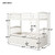 Twin Over Twin Bunk Bed For Kids, 80.7''x42.4''x65.5'' Space Saving Design Sleeping Bedroom Furniture W/solid Wood Trundle, Ladder And Safety Rail For Boys And Girls, Espresso, 200lbs, S5497