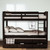 Twin Over Twin Bunk Bed For Kids, 80.7''x42.4''x65.5'' Space Saving Design Sleeping Bedroom Furniture W/solid Wood Trundle, Ladder And Safety Rail For Boys And Girls, Espresso, 200lbs, S5497