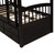 Twin Over Twin Bunk Bed For Kids, 80.7''x42.4''x65.5'' Space Saving Design Sleeping Bedroom Furniture W/solid Wood Trundle, Ladder And Safety Rail For Boys And Girls, Espresso, 200lbs, S5497