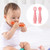 Shulemin 2pcs Spoon Cats Paw Anti-slip Silicone Food Grade Baby Spoon For Kitchen